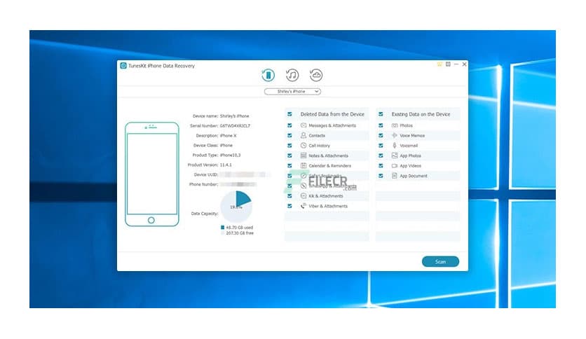 Tuneskit iPhone Data Recovery 2.6.0.39