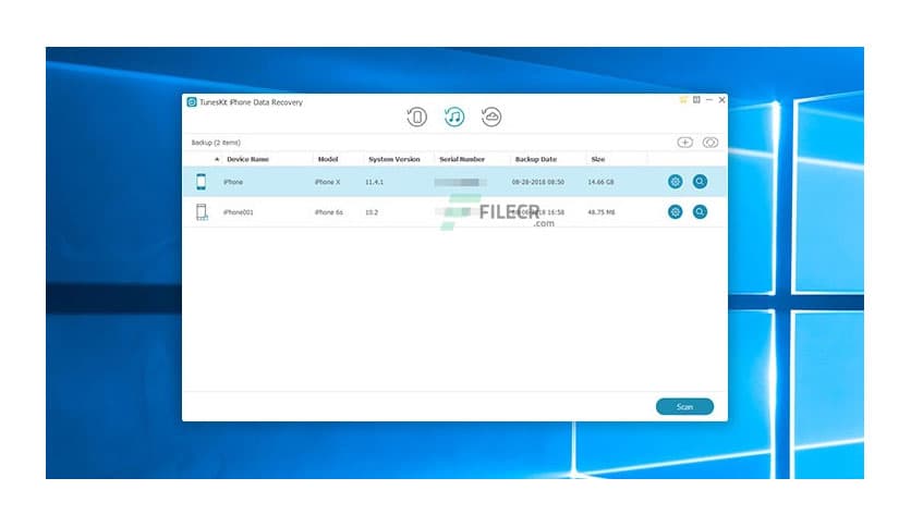Tuneskit iPhone Data Recovery 2.6.0.39