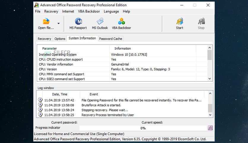 Elcomsoft Advanced Office Password Recovery Forensics 7.20.2665