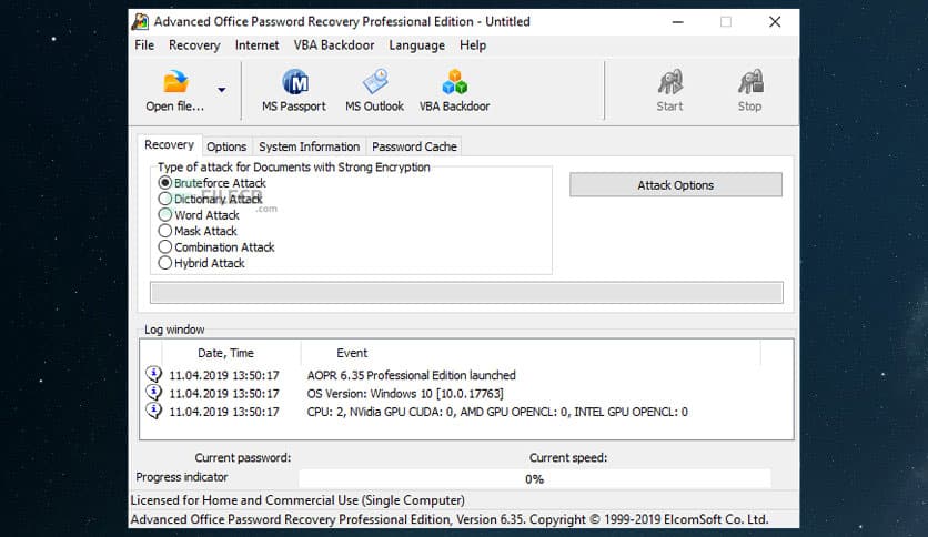 Elcomsoft Advanced Office Password Recovery Forensics 7.20.2665