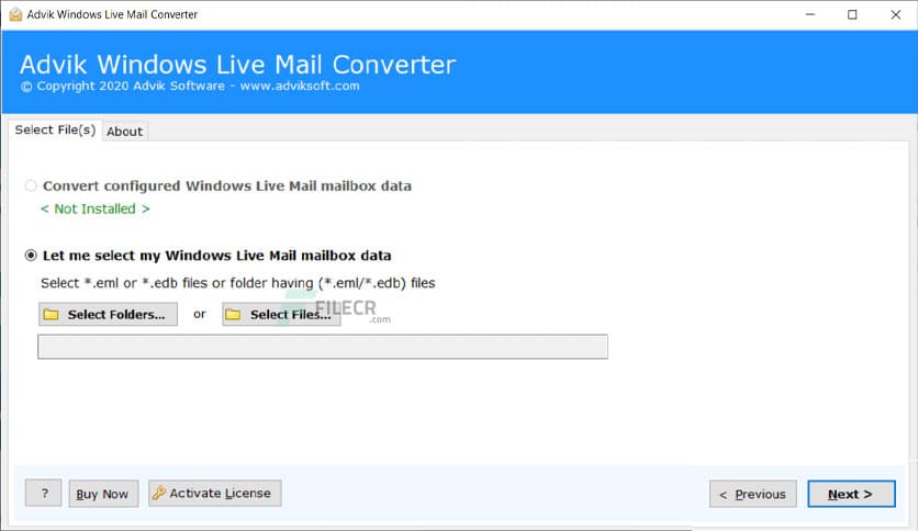 Advik Windows Live Mail Converter 4.1