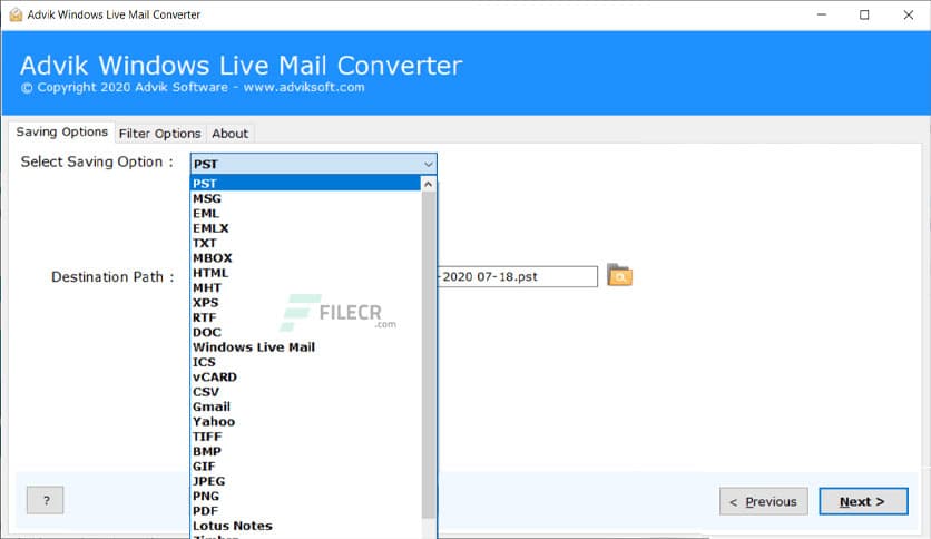 Advik Windows Live Mail Converter 4.1