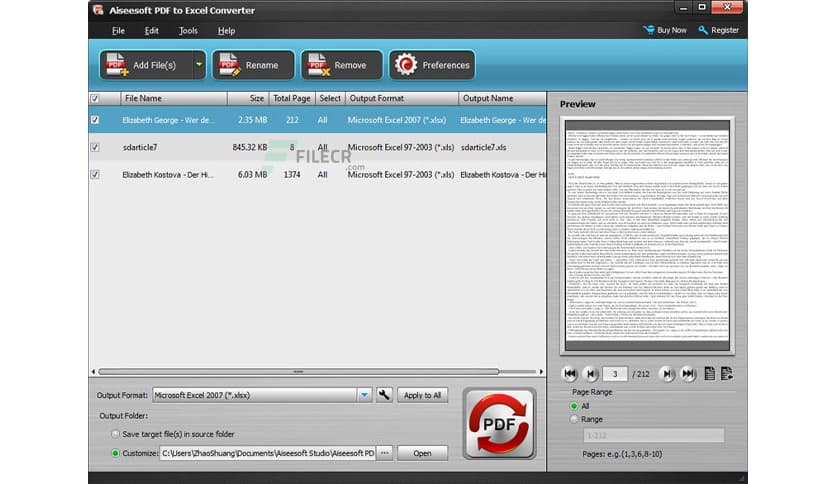 Aiseesoft PDF to Excel Converter 3.3.50