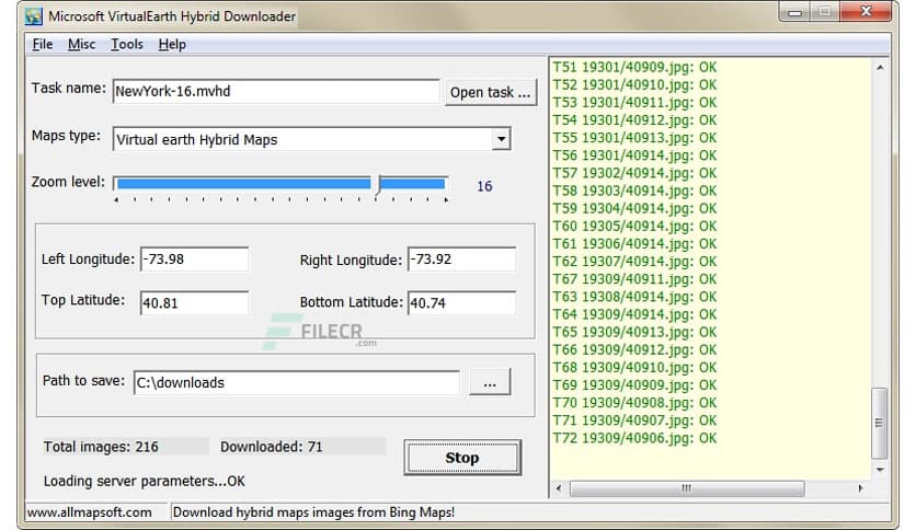 AllMapSoft Microsoft Virtualearth Hybrid Downloader 8.203