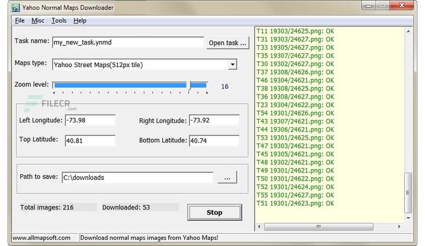 AllMapSoft Yahoo Normal Maps Downloader 6.602