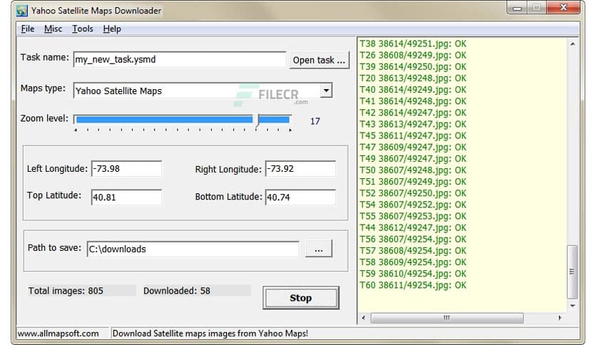 AllMapSoft Yahoo Satellite Maps Downloader 6.602