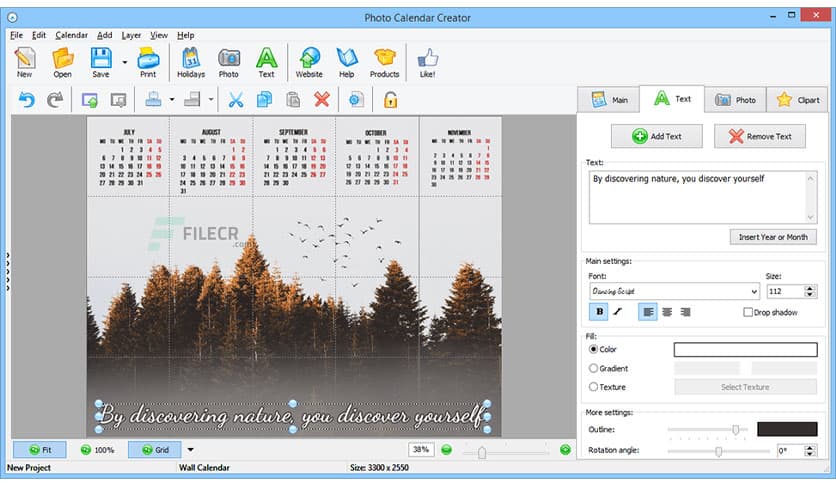 AMS Software Photo Calendar Creator Pro 20.0