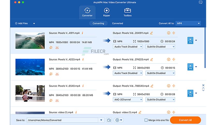 AnyMP4 Mac Video Converter Ultimate 9.2.88