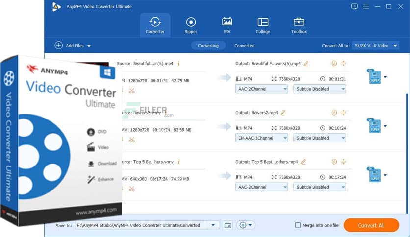 AnyMP4 Video Converter Ultimate 8.5.92