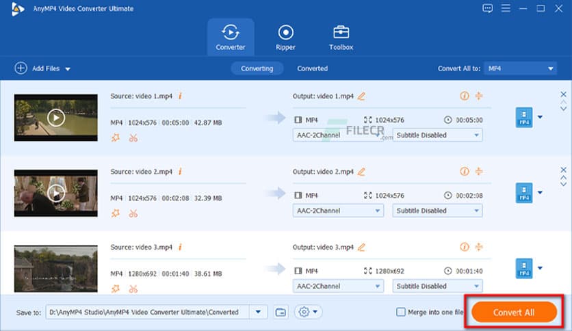 AnyMP4 Video Converter Ultimate 8.5.92