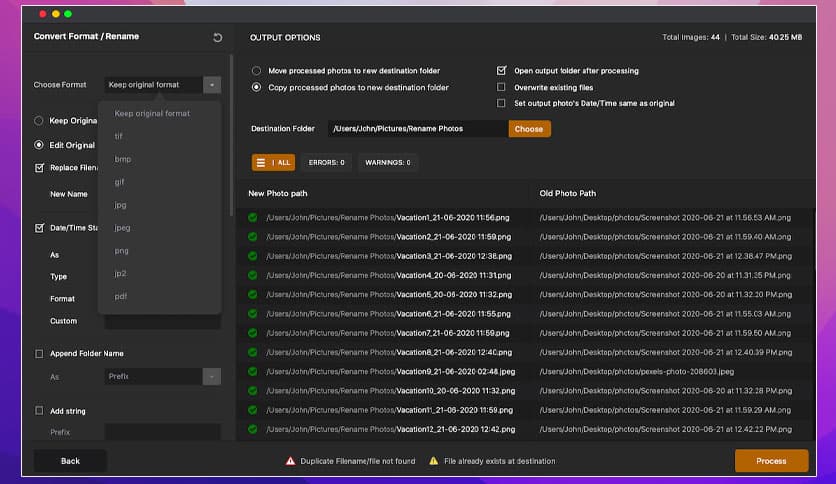 Batch Rename & Convert Photos 1.2