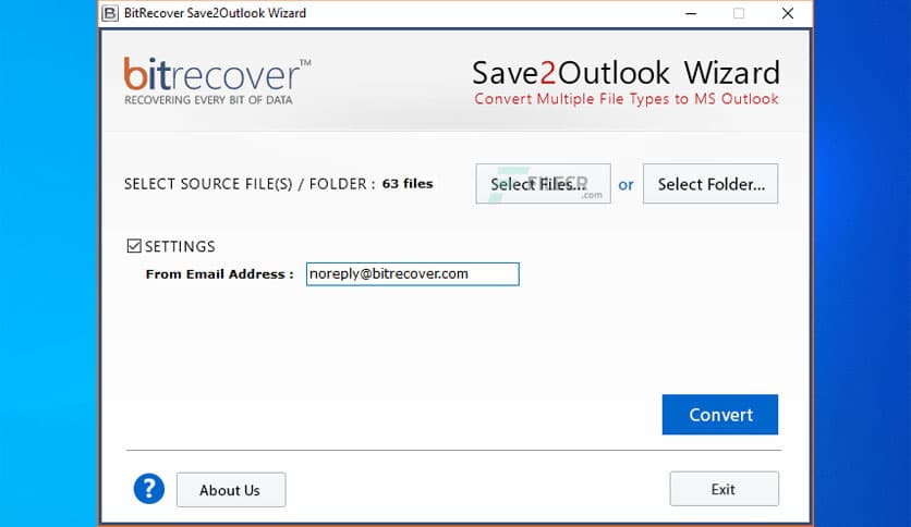 BitRecover Save2Outlook Wizard 4.2