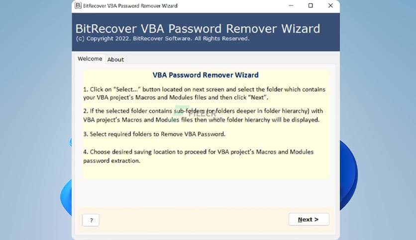 BitRecover VBA Password Remover Wizard 3.1