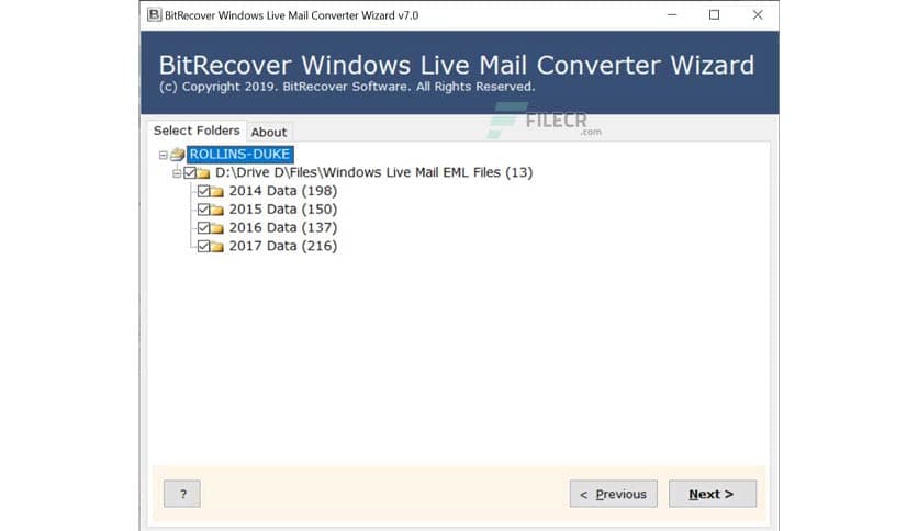 BitRecover Windows Live Mail Converter Wizard 8.2