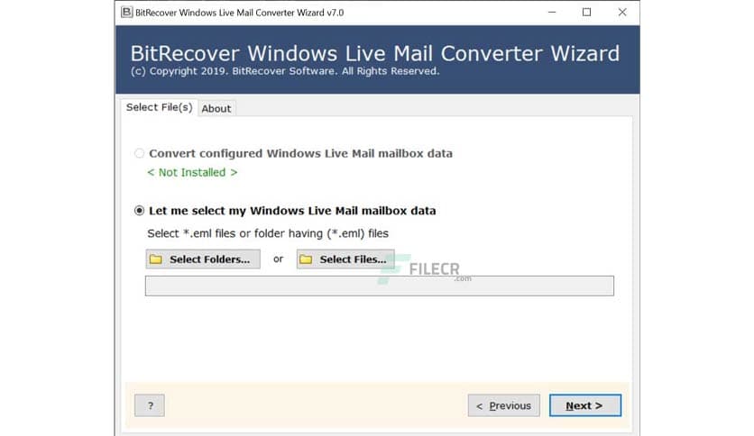 BitRecover Windows Live Mail Converter Wizard 8.2