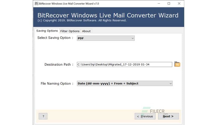 BitRecover Windows Live Mail Converter Wizard 8.2