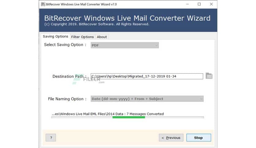 BitRecover Windows Live Mail Converter Wizard 8.2