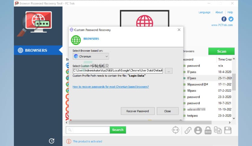 Browser Password Recovery Tool 2.0.0