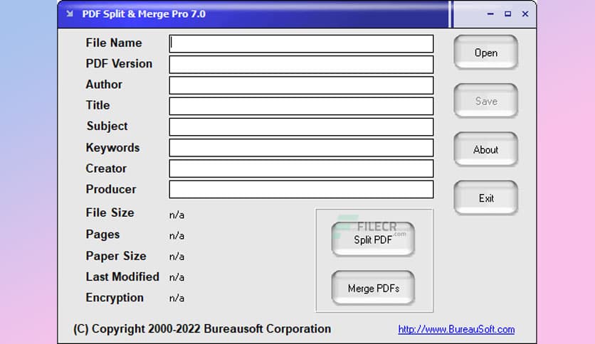 Bureausoft PDF Split & Merge Pro 7.0