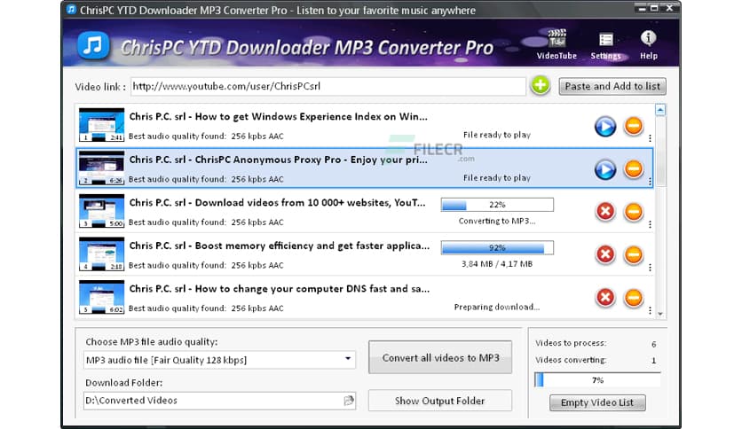 ChrisPC YTD Downloader MP3 Converter Pro 6.26.0201