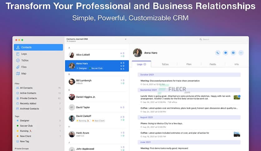 Contacts Journal CRM 3.4.0
