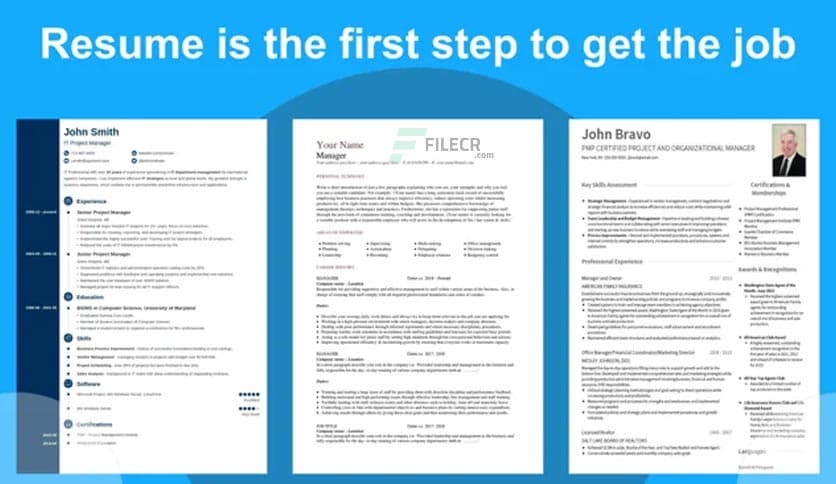 CV Resume Templates for Pages 1.2