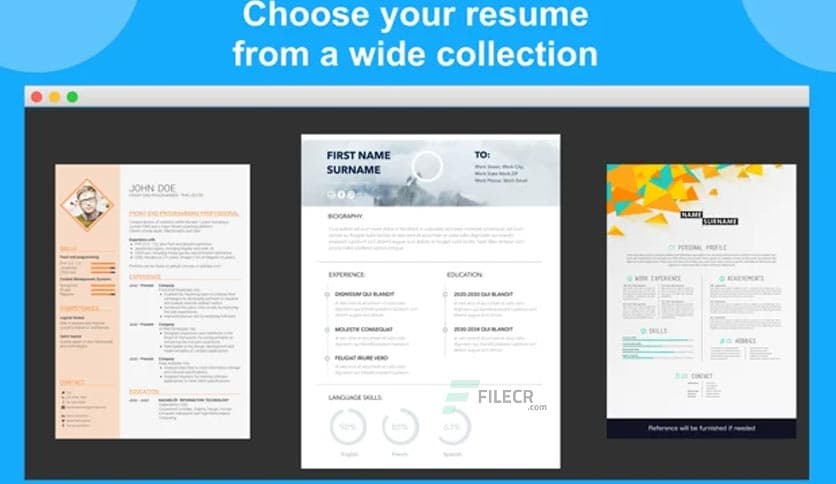 CV Resume Templates for Pages 1.2