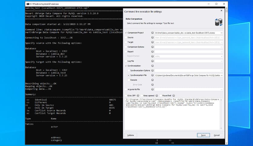 dbForge Data Compare for MySQL Professional 10.0.225
