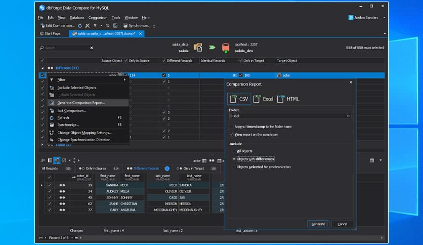 dbForge Data Compare for MySQL Professional 10.0.225