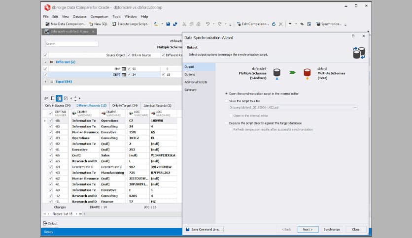 dbForge Data Compare for Oracle 5.5.172