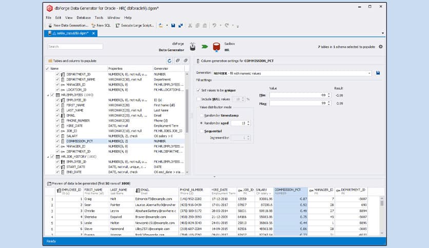 dbForge Data Generator for Oracle 2.5.203