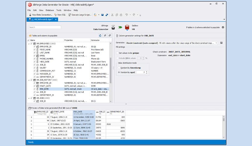 dbForge Data Generator for Oracle 2.5.203
