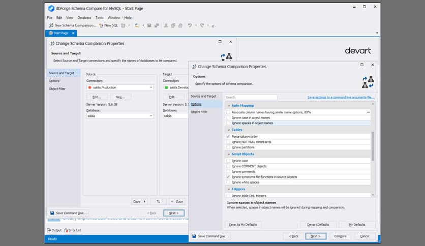 dbForge Schema Compare for MySQL 10.0.225