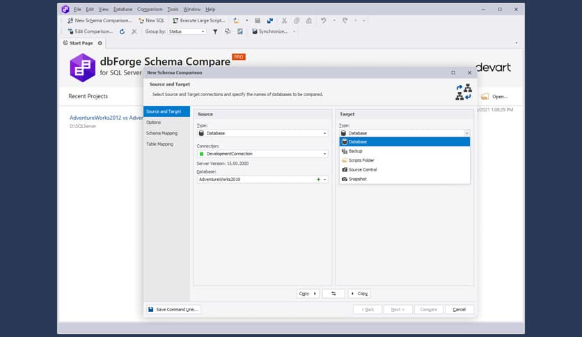 dbForge Schema Compare for SQL Server 5.5.2
