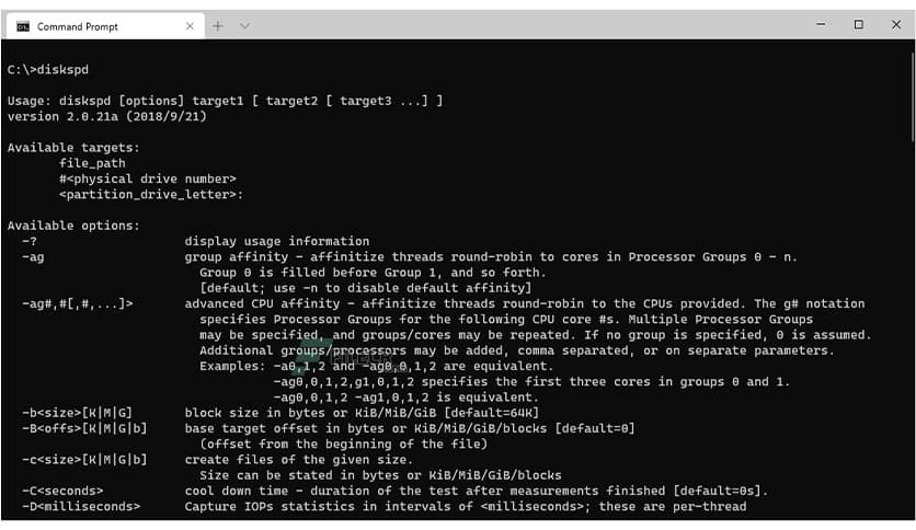 DiskSpd Storage Performance Tool 2.2