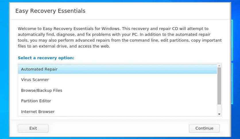 Easy Recovery Essentials (EasyRE) Home v1.0