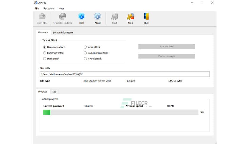 ElcomSoft Advanced Intuit Password Recovery 3.13.520