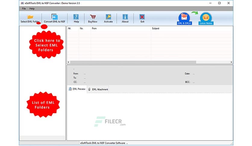 eSoftTools EML to NSF Converter 3.5
