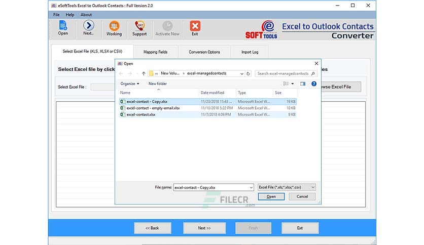 eSoftTools Excel to vCard Converter 3.0