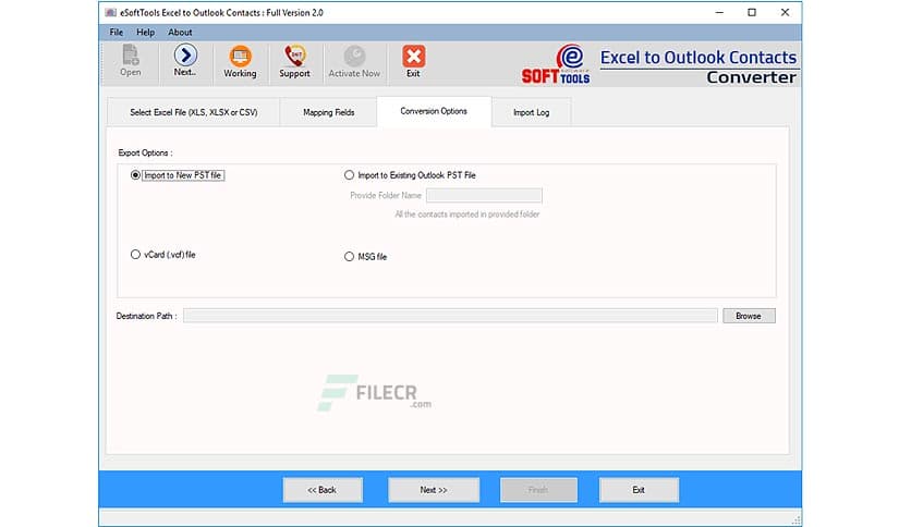 eSoftTools Excel to vCard Converter 3.0