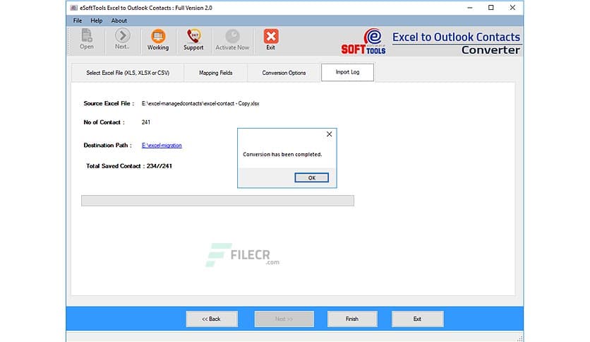 eSoftTools Excel to vCard Converter 3.0