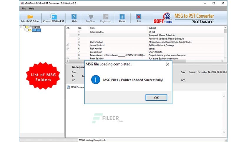 eSoftTools MSG to PST Converter 2.5