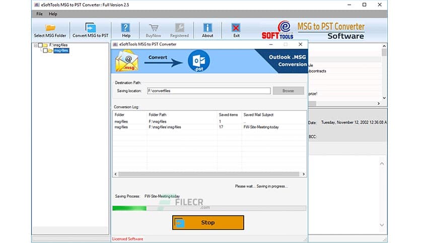 eSoftTools MSG to PST Converter 2.5