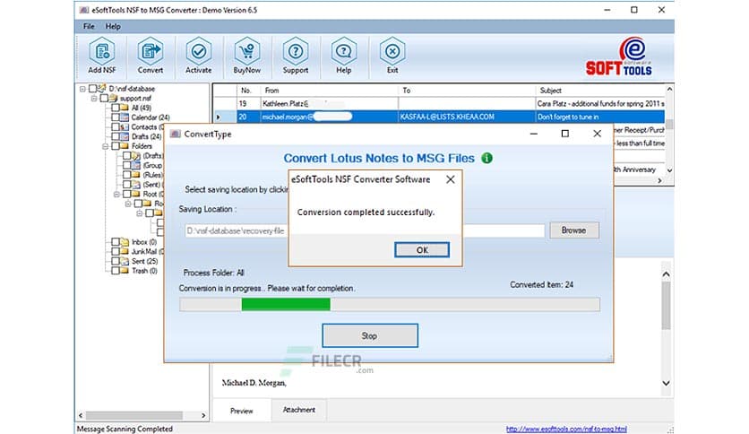 eSoftTools NSF to MBOX Converter 7.5