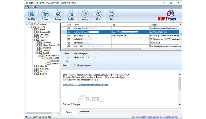 eSoftTools NSF to MBOX Converter 7.5