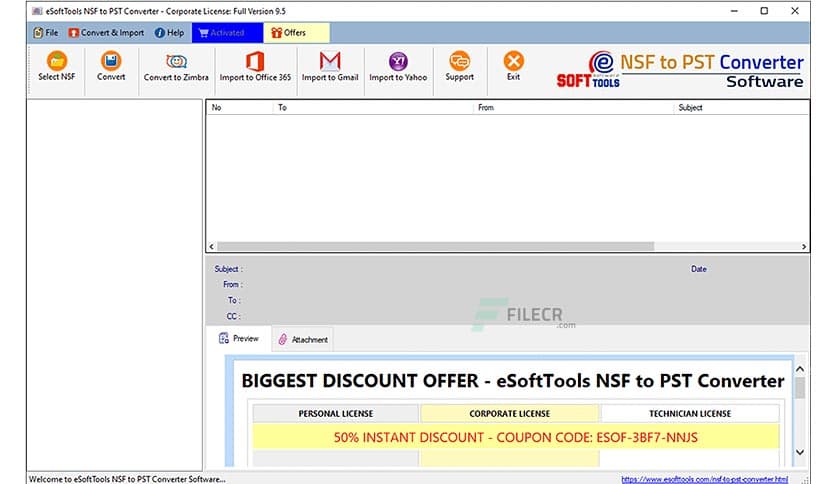 eSoftTools NSF to PST Converter 9.5