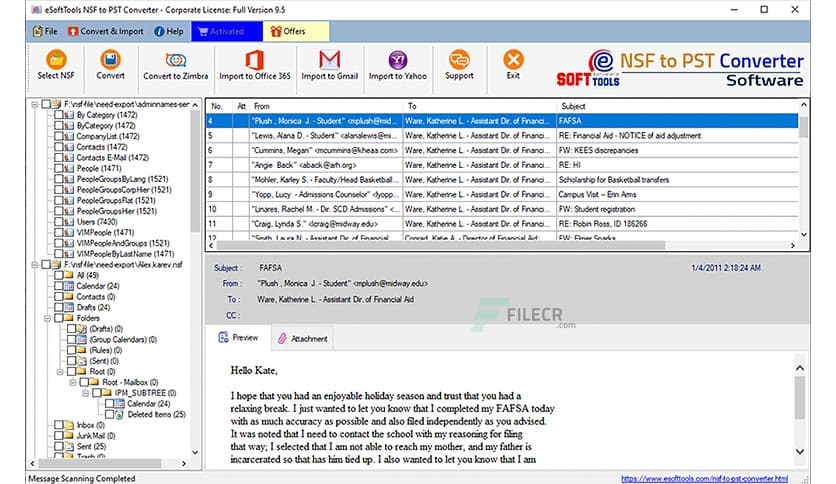 eSoftTools NSF to PST Converter 9.5