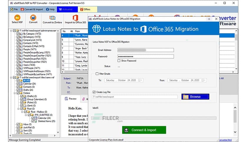 eSoftTools NSF to PST Converter 9.5