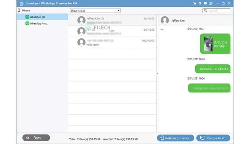 FonePaw WhatsApp Transfer for iOS 1.8