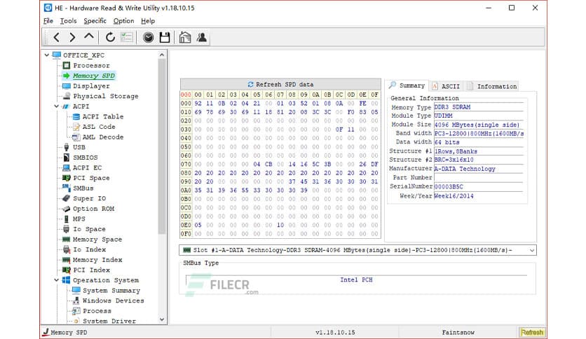 HE – Hardware Read & Write Utility 1.25.11.03